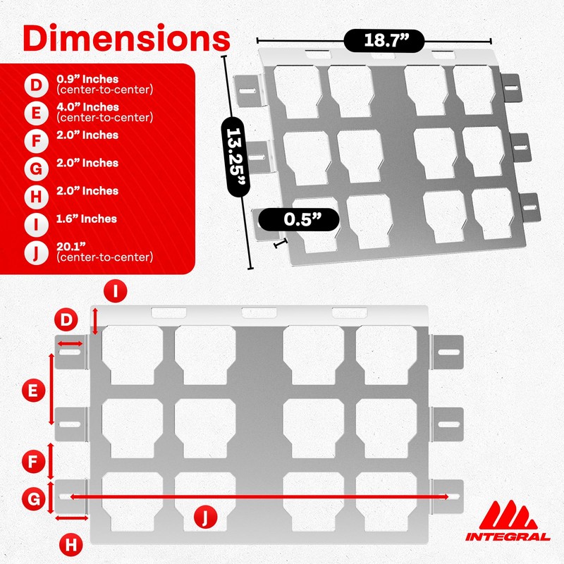 Integral Mounting Plate Compatible with Milwaukee Packout - Aluminum Base