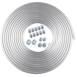 TUBPRO 3/16” OD Brake Line Kit, 25FT Alumal Tubing with Fittings, Includes 16 Nuts, Wall Thickness: 0.03-inch(0.75mm), Corrosion Preventive, High Pressure Resistance, Easy to Bend