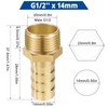 Brass Pipe Adapter, 6 Pieces 12 mm Barb x 1/2