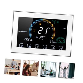 ORFOFE 1set Smart Thermostat Programmable Heating Control for Indoor Use Energy Efficient Design Compatible Underfloor Heating Systems Programmable Modes for Optimal Comfort