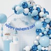 Fathers Day Decorations,Glitter Happy Fathers Day Banner,Blue Bunting Banner for