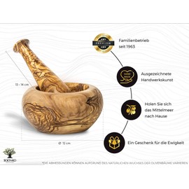 SOLTAKO The Sicilian Mortar and Pestle Set 12 cm