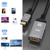 CABLEDECONN USB C USB3.1 to HDMI 8K 2.1 Cable 25cm