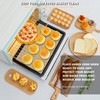 100 PCS Unbleached Parchment Paper, Perforated Square Liners for Cuisinart,