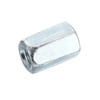 sourcing map M10x1.5mm Coupling Nuts, 5 Pcs Carbon Steel Galvanized