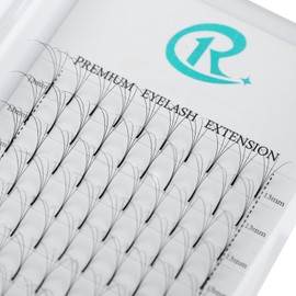 Long Stem Premade Fans 4D 0.10mm D Curl 12mm, Premade Volume Fan Lash Extensions 0.07/0.10mm C/D 10-15mm Eyelash Extensions (4D 0.10 D, 12MM)
