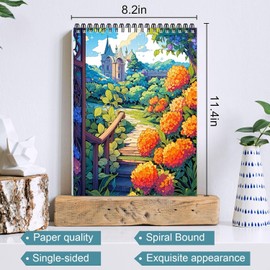 Libro para Colorear para Adultos con Relajación, Diseño Espiral y Impresión Unilateral, Libro de Colorear de Flores con Papel Grueso, Ideal para Adultos Aliviar Estrés y Ansiedad