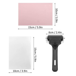 Block Printing Starter Tool Kit with Linoleum Cutting Tool, Tracing Paper, Rubber Block, Brayer Roller for DIY Stamp Carving Craft
