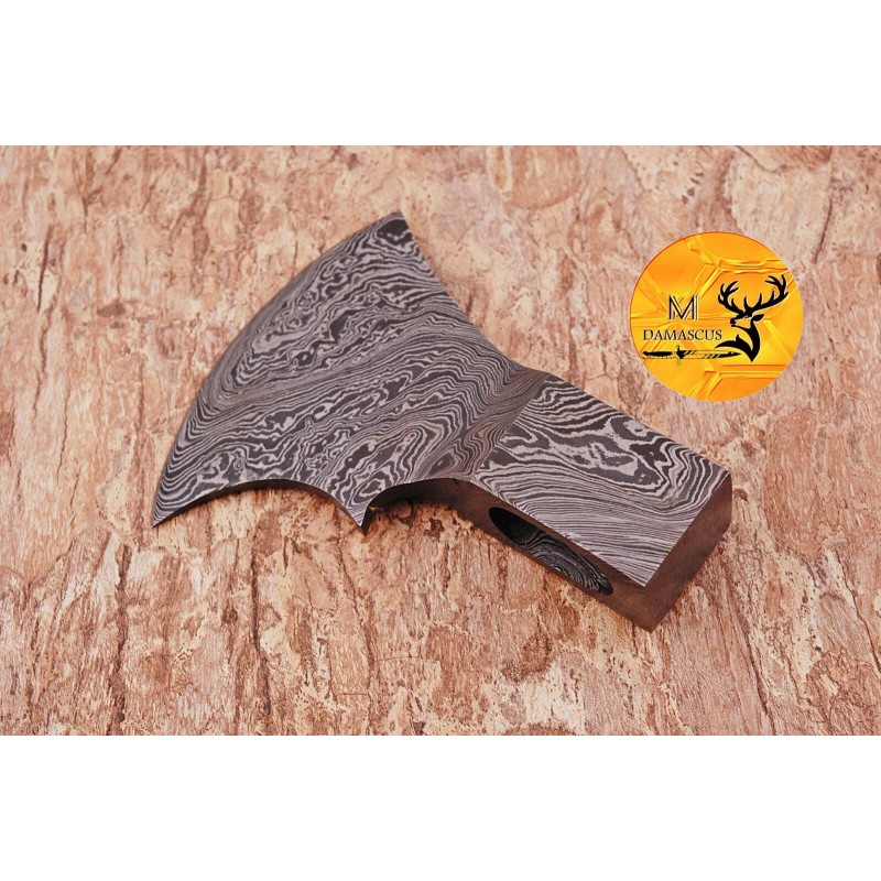 M Damascus CUSTOM MADE FORGED DAMASCUS STEEL AXE HEAD HATCHET
