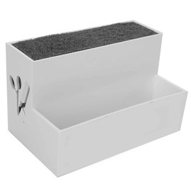 Professional Salon Shear Holder Rack, Salon Hairdressing Combs Clips Box Scissors Storage Box Organizer Case Barber Accessories, for Hair Stylist Office Home(White)