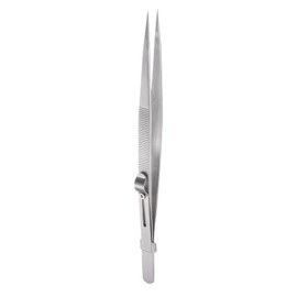 HARFINGTON Precision Tweezers 165mm Straight Pointed with Slide Locking Stainless Steel Craft Professional Tweezer for Replace Precision Parts Technology Industrial Electronics