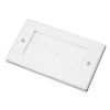 electrosmart White Double Gang Brushplate with White Brushes/Brush Strip Wallplate/Wall Plate/Faceplate Cable Tidy for Wall Mounted Plasma TV etc