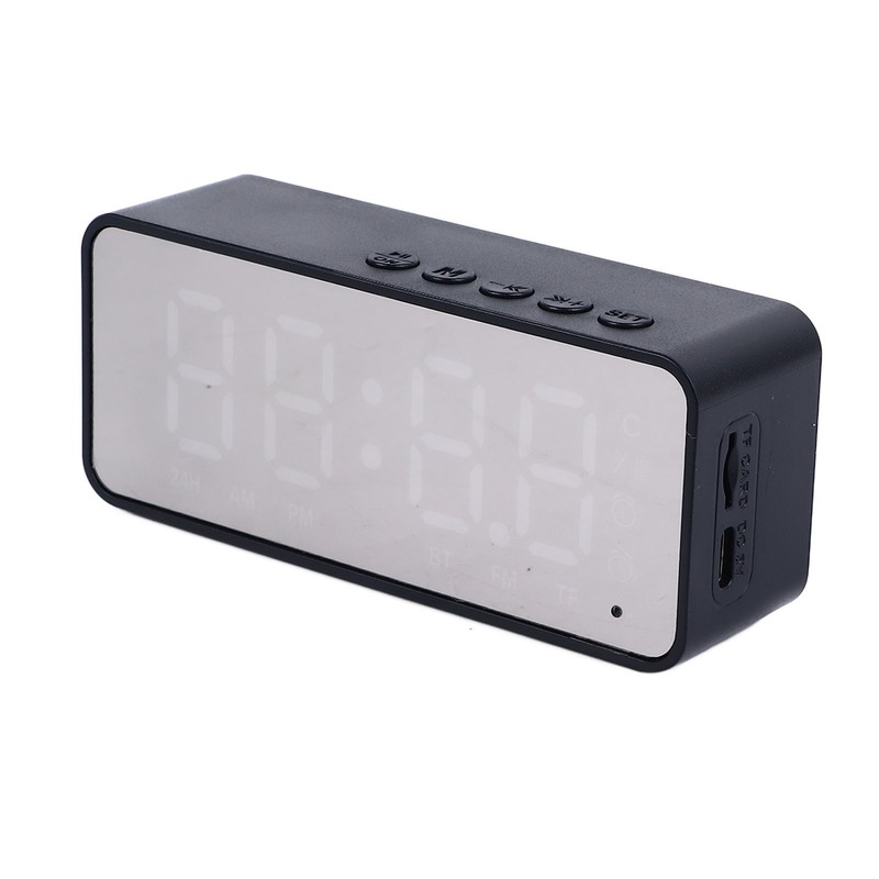 Mirror Alarm Clock Bluetooth Speaker Rechargeable Digital Alarm Clock Bluetooth