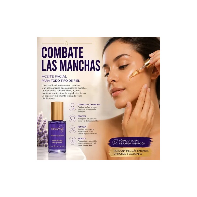 Aceite Óleo Facial Reparador Terramar de 30mL