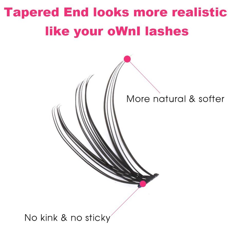 280 Pcs Individual Cluster Lashes 30D False Eyelashes Clusters DIY