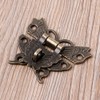 JINXM Antique Bronze Embossing Latch Hasps (for Lock) with Hinges