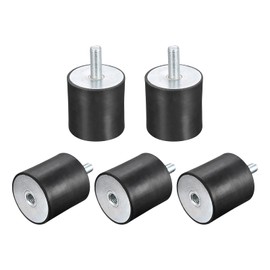 uxcell Rubber Mounts 5pcs M10 Male/Female Vibration Isolator Shock Absorber D50mmxH50mm, for Garage Motor Air Compressor Car Boat Bobbins