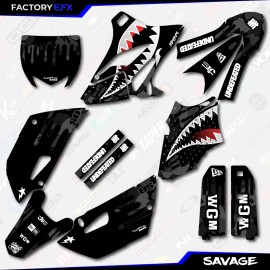 Factory EFX Black Savage Racing Camo Graphics kit fits 15-21 Yamaha Yz85 YZ 85 # Plate
