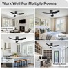 Ohniyou 42'' Flush Mount Ceiling Fans with Lights, Remote/App Control,