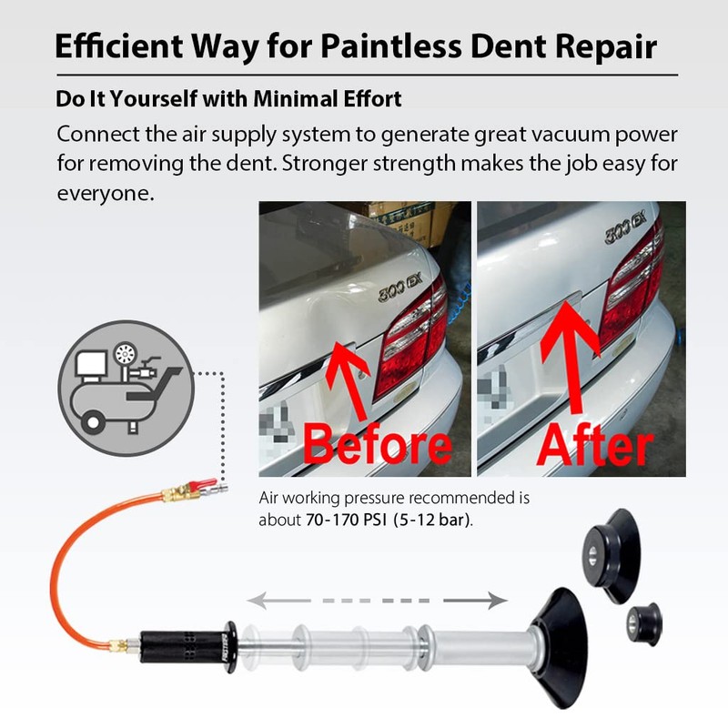FIRSTINFO Air Suction Dent Puller Remover with 10 pcs Glue
