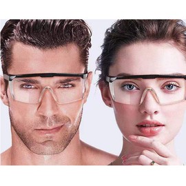 Clear Safety Goggles Anti-fog Transparent Safety Glasses UV Protection Goggle for Men, Women & Youth, Adjustable Temple