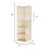 MAX Houser 5 Shelf Hanging Closet Organizer, Space Saver, Cloth