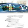 Overun Polished Stainless Steel Center Door Pillar Post Trim Set