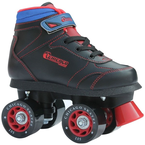 Chicago Boys Sidewalk Roller Skate - Black Youth Quad Skates