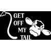 Get Off My Tail Cow Funny Car Bumper Sticker -
