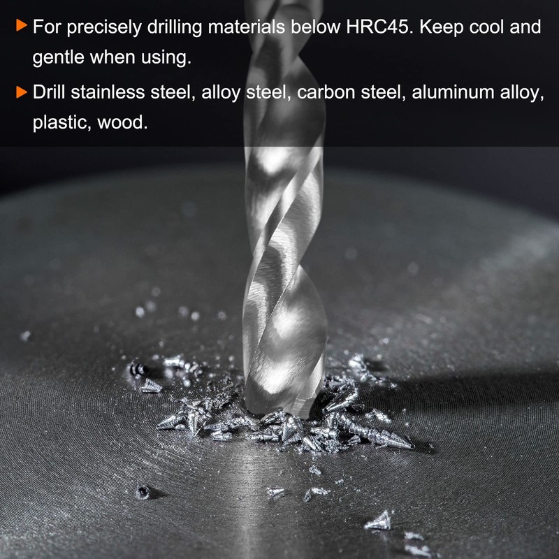 sourcing map 4pcs Solid Carbide Drill Bits 0.5mm C3/K10 Tungsten
