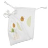Ambesonne Dandelion Fabric Pouch Set of 2, Abstract Flower Celebration