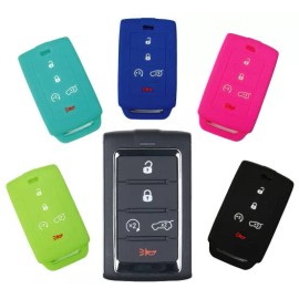 Jeep Key Fob Keyless Rubber Remote Cover fits Jeep Grand Cherokee 2024 2023 2022 2021 - Glow Blue