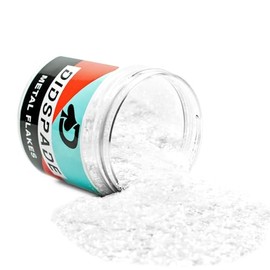 6oz Scar Flake 0.025" Large White Metal Flake Solvent Resisitant Glitter | Paint Metal Flake | Flake for Automotive Spray and Spray Painting | Glitter for Epoxy Resin