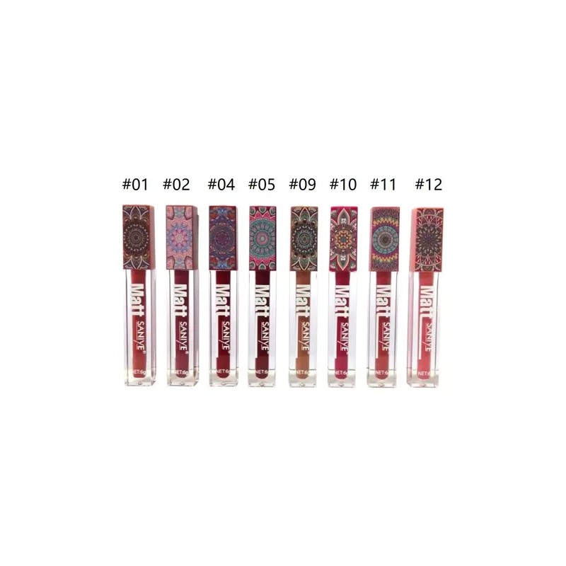 Set 8 Labiales Líquidos Efecto Matte Intensidad De Color