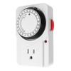 Mechanical Outlet Timer 24 Hours Cycle 3 Prong 2 Modes