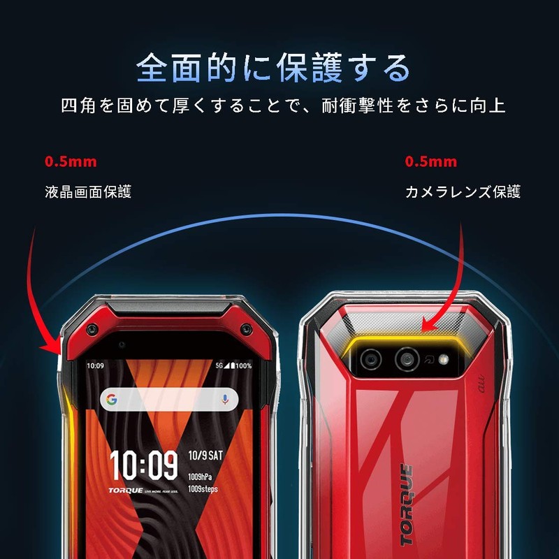 TORQUE 5G KYG01 Case, ZXZone, Kyocera TORQUE 5G, Clear, Soft