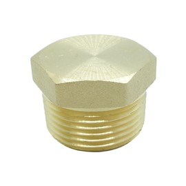 CDQBWKJGFJ 2 Pcs Brass Hex Head Plug 1" NPT Male Pipe Fitting