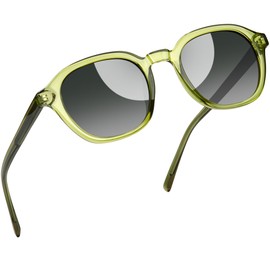 Joopin Acetate Polarized Sunglasses Square Sun Glasses Women Men UV Protection Trendy Shades Designer Sunnies (Green Tinted)