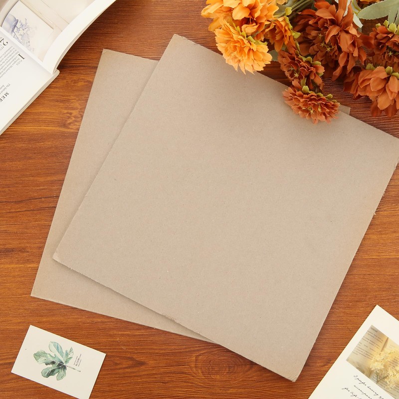 DAJAVE 50 Pack Book Board 12 x12 Inch, Thick Grey