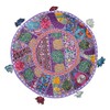 Rastogi Handicrafts Indian Comfortable Floor Cotton Cushion Ottoman Cover Embellished