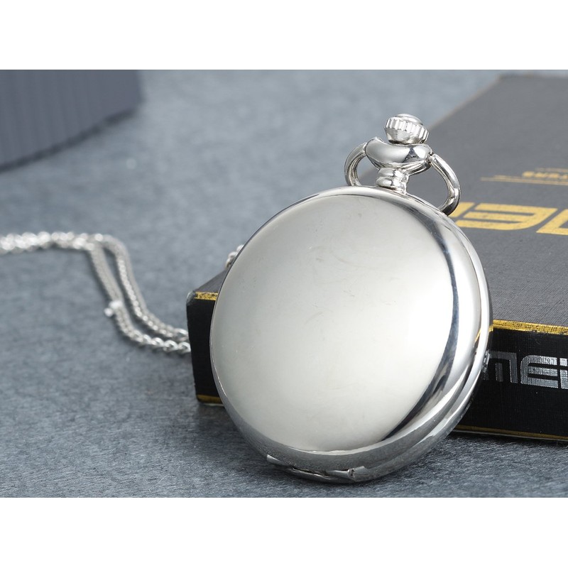 Lancardo Smooth Metal Silver Case White Dial Arabic Numbers Modern