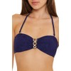 Trina Turk Women's Standard Daintree Bandeau Bikini Top, Adjustable, Tie