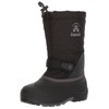 Kamik Girl's Waterbug5 Snow Boot, Black/Charcoal, 4 Medium US Big