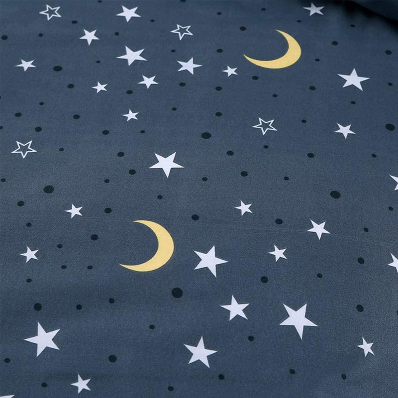 Chickwin Fitted Sheets King Size -30cm Deep, Blue Moon Star