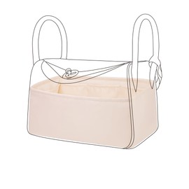 DGAZ Purse Organizer Insert，Silk Bag Organizer，Luxury Handbag & Tote Shaper Fits Lindy 19/26/30/34/45 Bags（Craie，LD19）