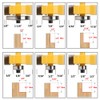 Yakamoz 1/4 Inch Shank Rabbet Router Bit with 6 Bearings