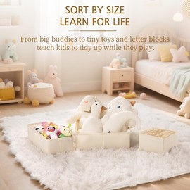 Criusia 15 Pack Drawer Organizer for Clothes, Foldable Dresser Dividers with 3 Sizes, Fabric Storage Bins – Beige