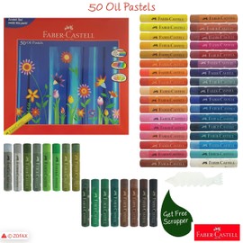 Faber Castell Color Oil Pastels (Pack of 50 Shades)