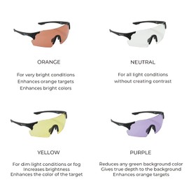 Beretta Unisex Protective Shooting Safety Plastic Frame Challenge EVO Glasses for Eye Protection - Neutral