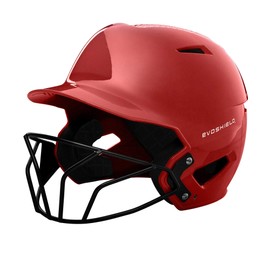 EvoShield XVT™ Luxe Fitted Batting Helmet with Softball Facemask - Scarlet, X-Large